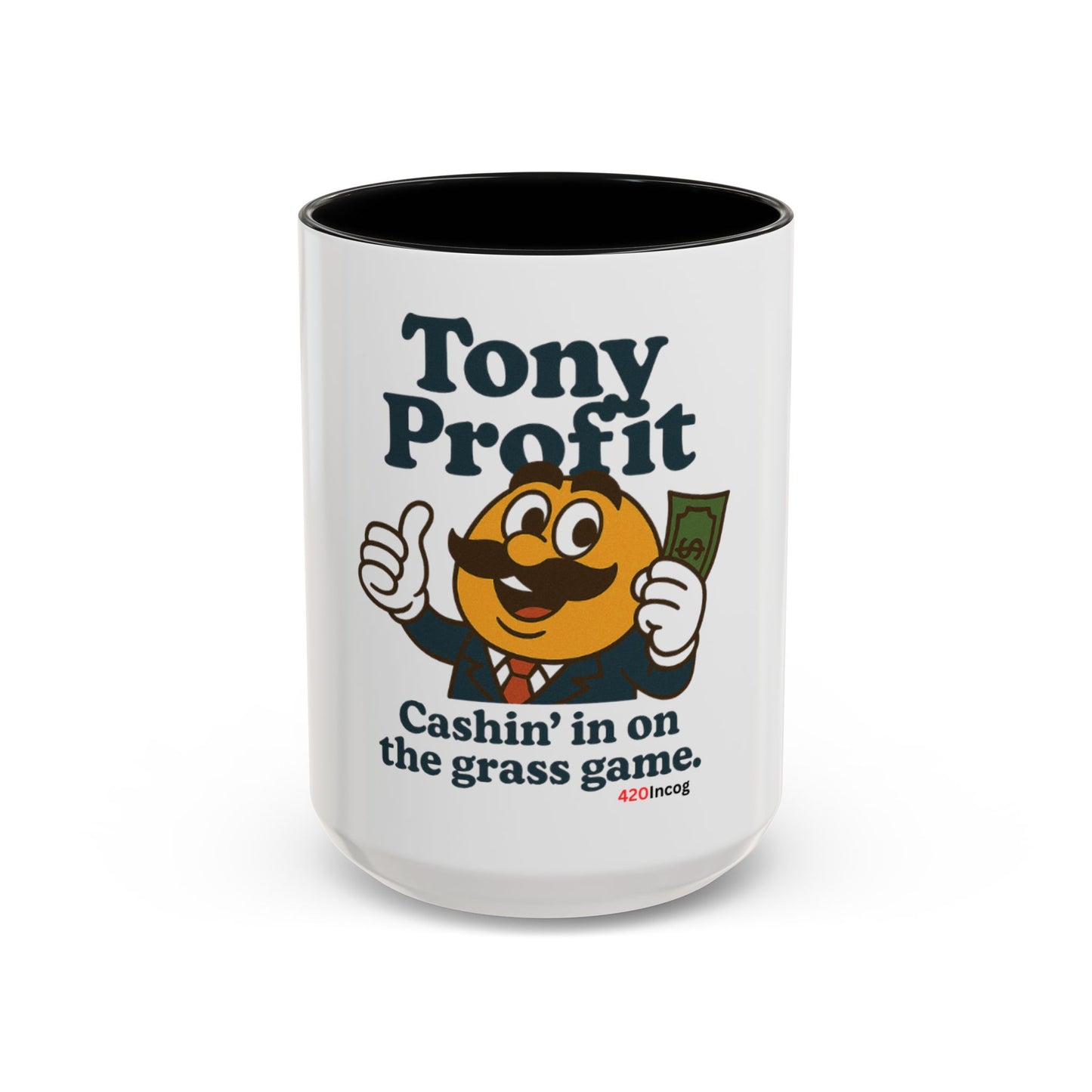 420Incog Big 'Ol Coffee Mug featuring the Tony Profit strain