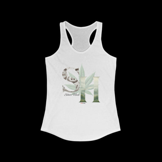 Iconic Women's Racerback with the Silver Haze strain