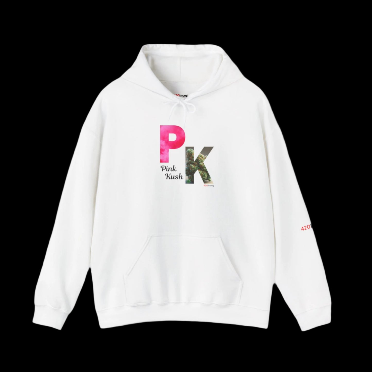 Incog Graphic Sweatshirt featuring the Pink Kush strain