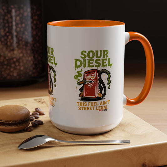 420Incog Big 'Ol Coffee Mug featuring the Sour Diesel strain