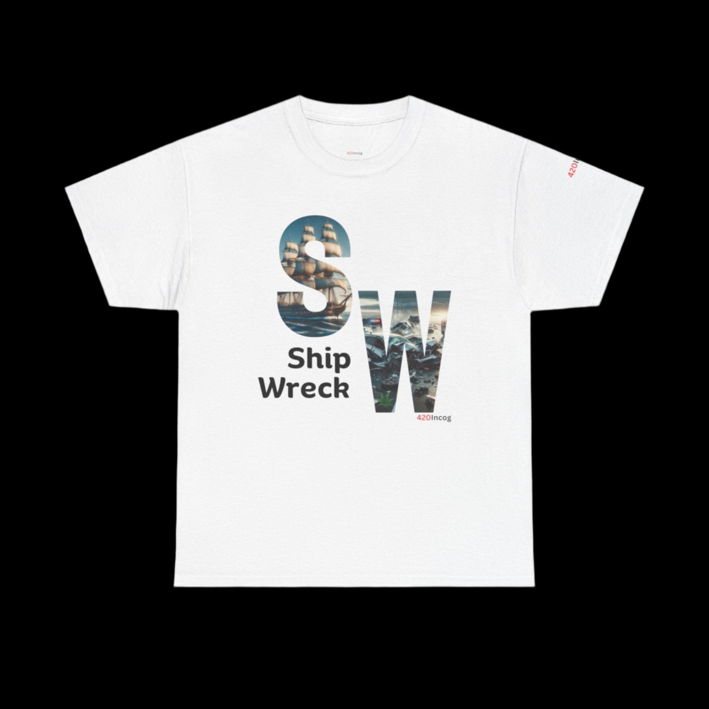 Incog Graphic Tee featuring the Shipwreck strain