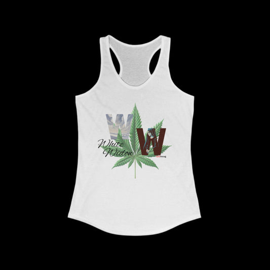 Iconic Women's Racerback with the White Widow strain v1.1