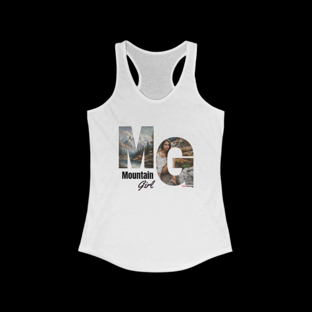 Incog Women's Racerback with the Mountain Girl strain