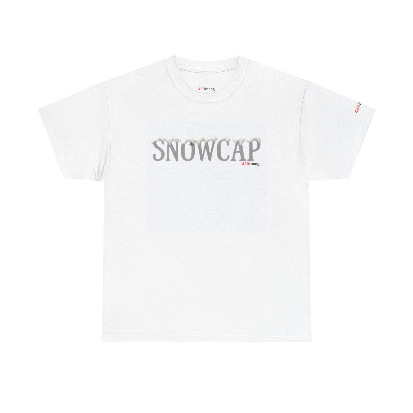 Incog Graphic Tee featuring the Snowcap strain