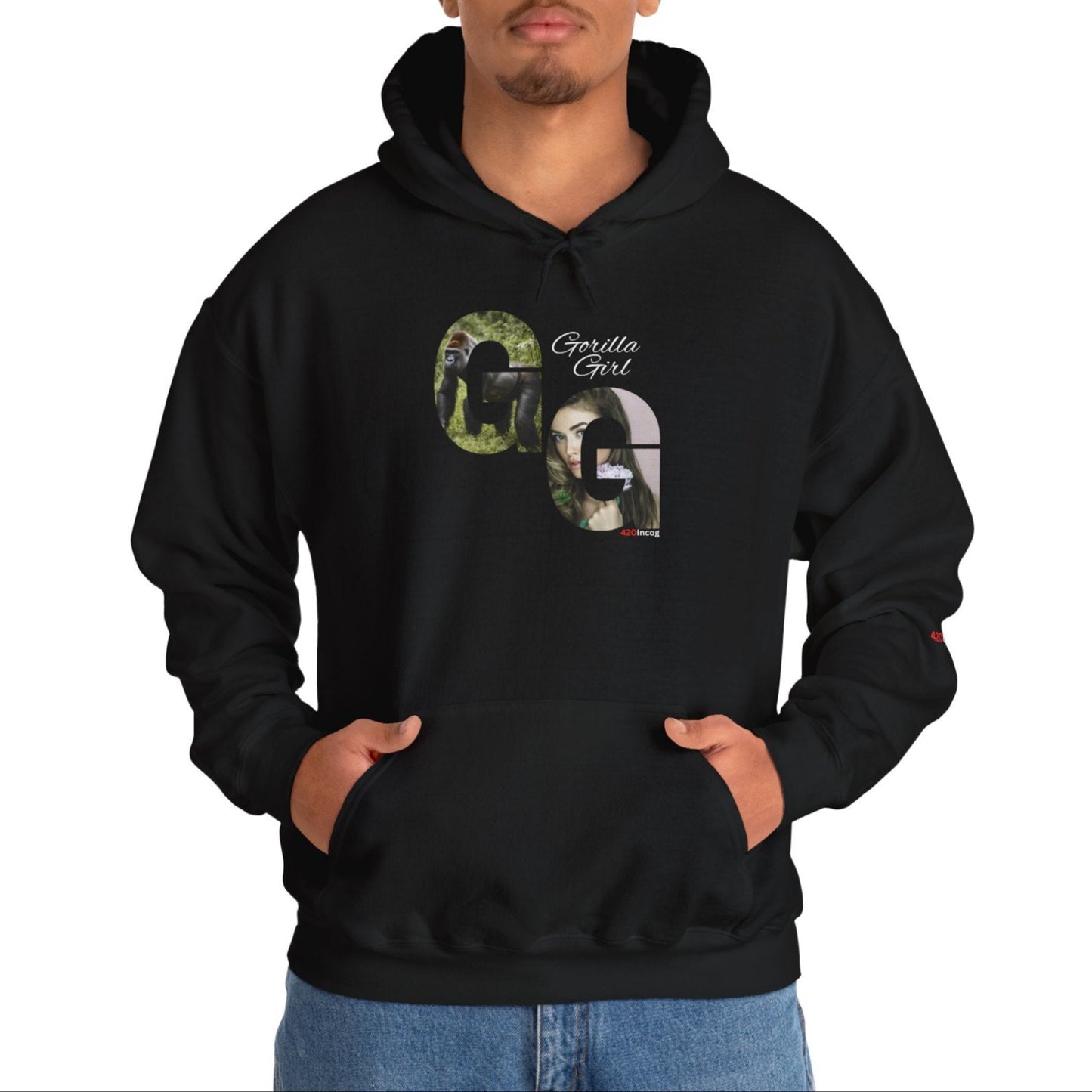 Incog Graphic Sweatshirt featuring the Gorilla Girl strain