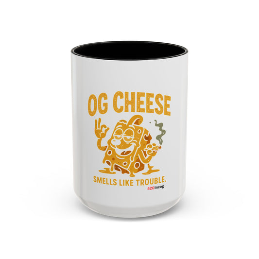 420Incog Big 'Ol Coffee Mug featuring the OG Cheese strain