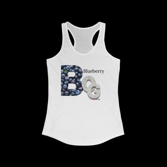 Incog Women's Racerback Tank Top featuring the Blueberry OG strain