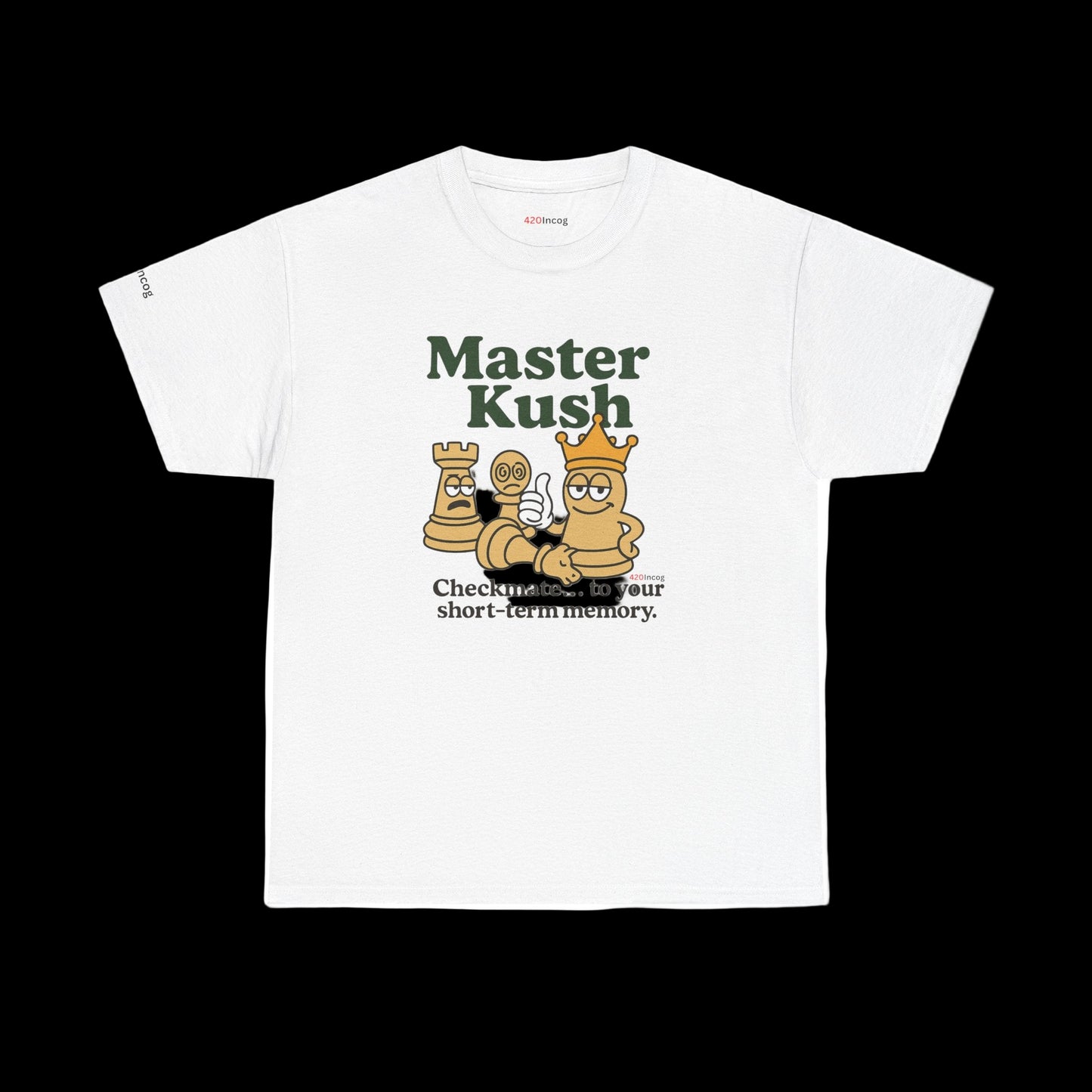 420Incog Funny Tee featuring the Master Kush strain