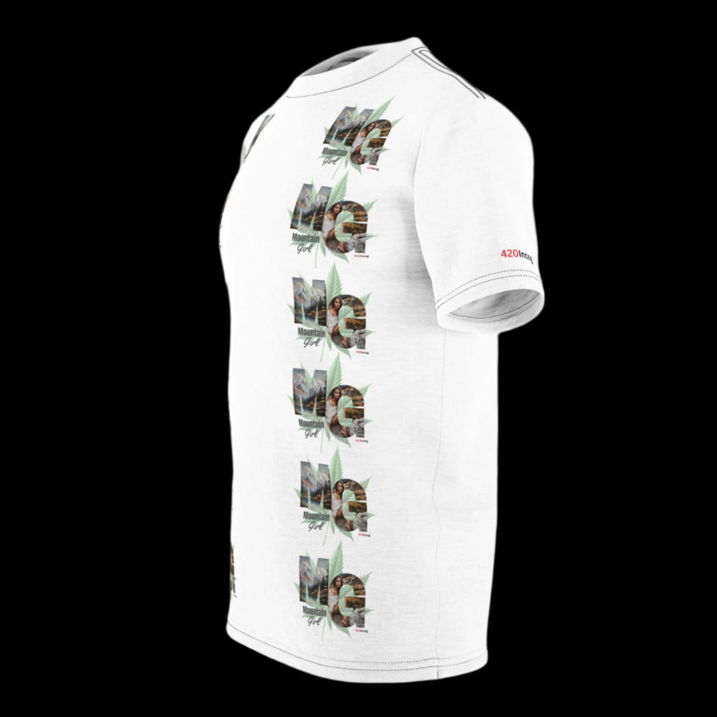 Iconic Bold Street Tee featuring the Mountain Girl strain