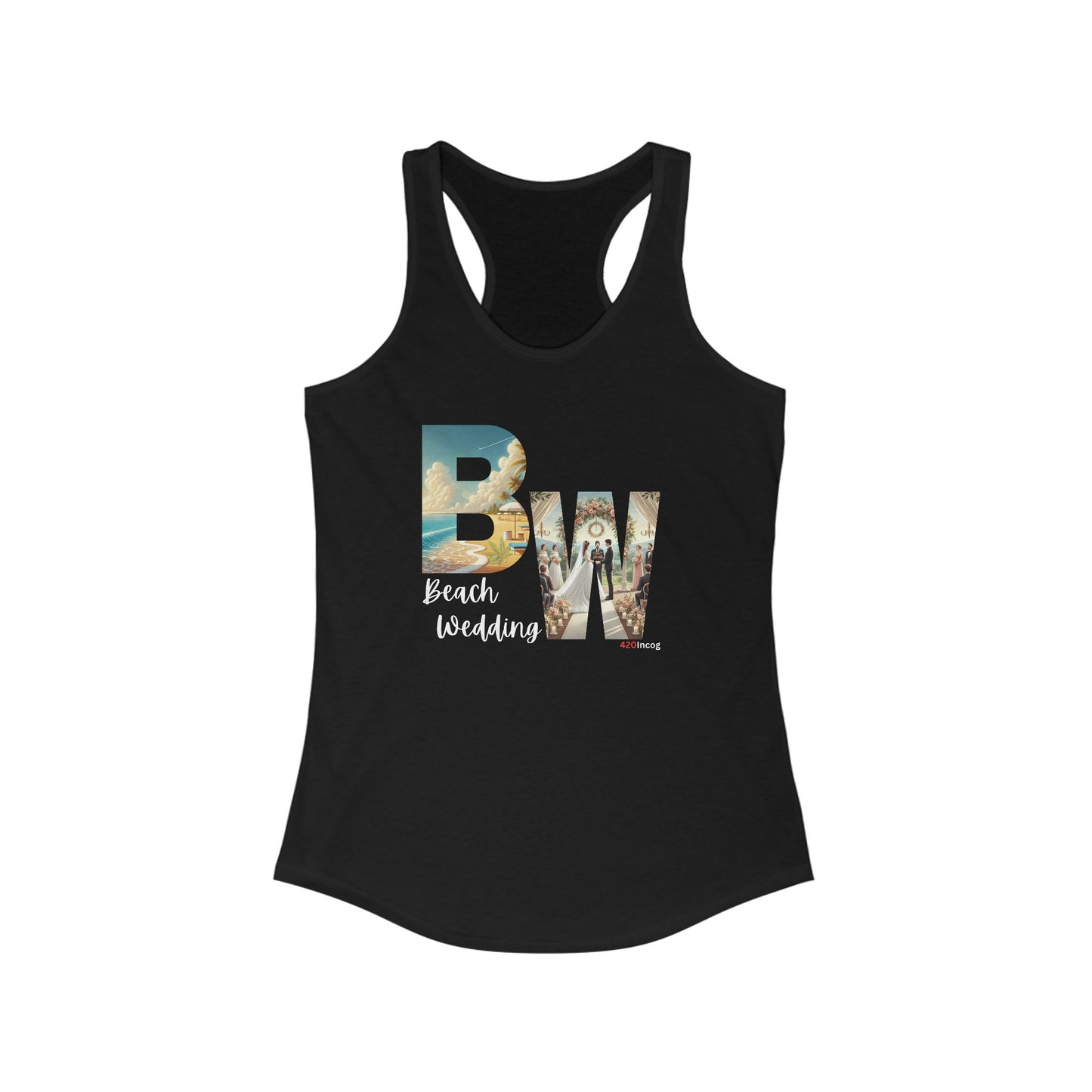 Incog Women's Racerback with the Beach Wedding strain