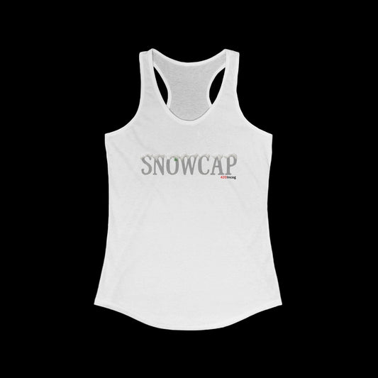 Incog Women's Racerback Tank Top featuring the Snowcap strain