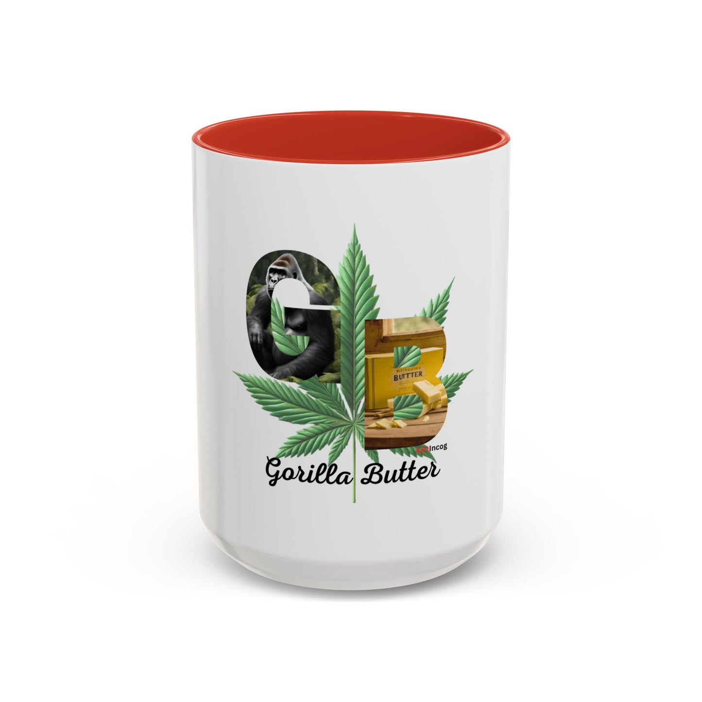 420Incog Big 'Ol Coffee Mug featuring the Gorilla Butter strain