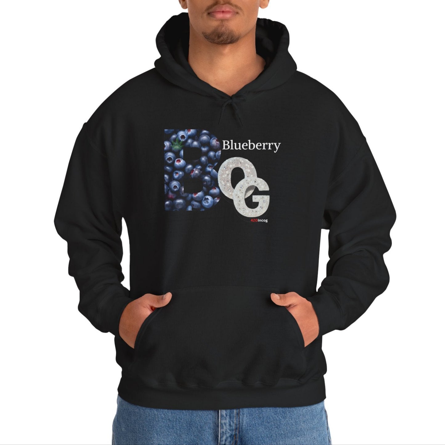 Incog Graphic Sweatshirt featuring the Blueberry OG v1.0 strain