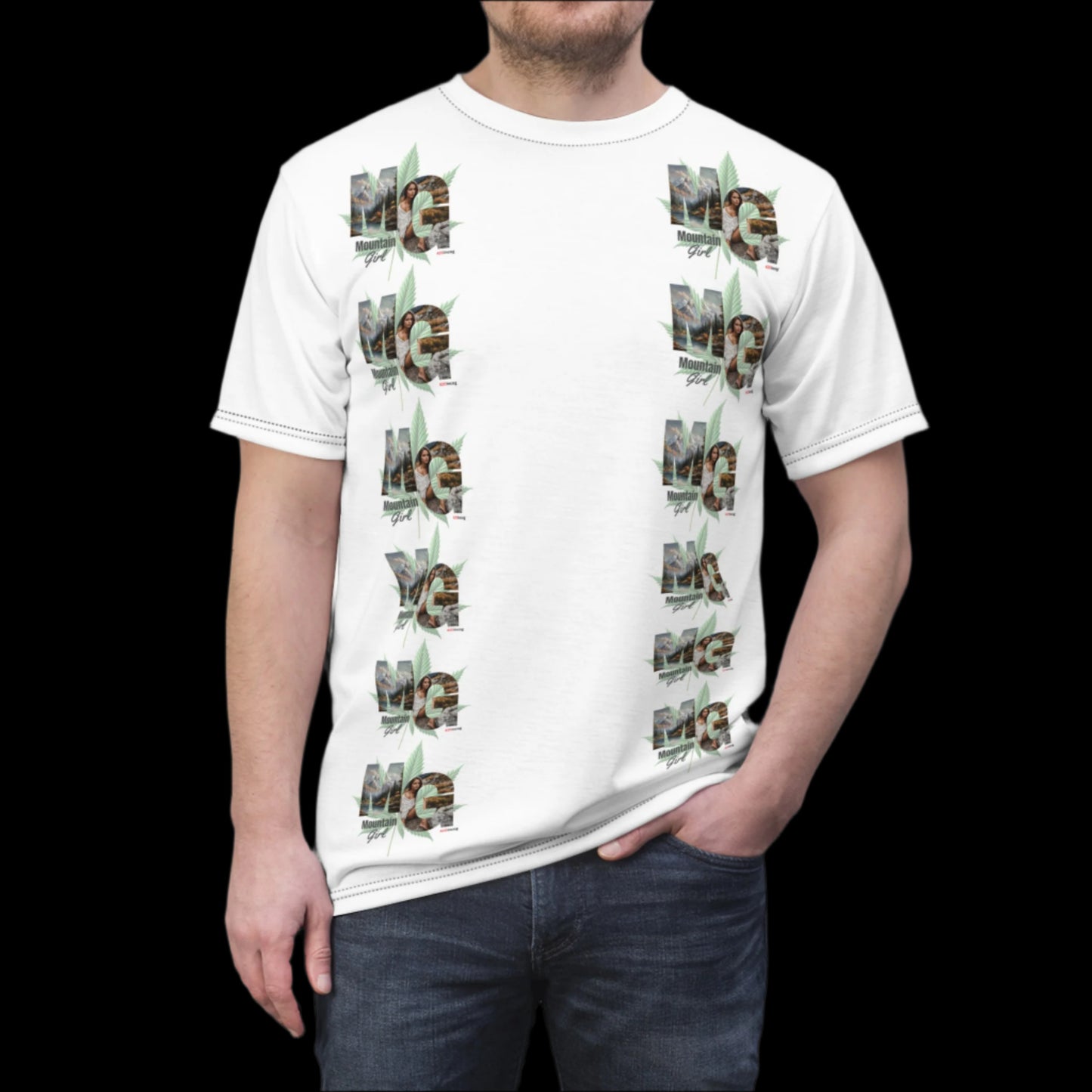 Iconic Bold Street Tee featuring the Mountain Girl strain