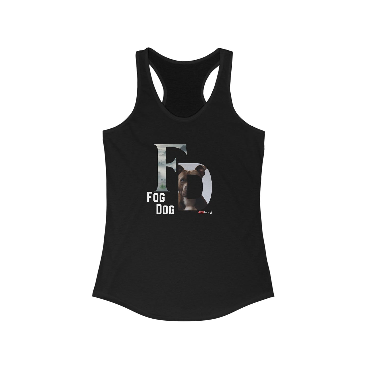 Incog Women's Racerback with the Fog Dog strain