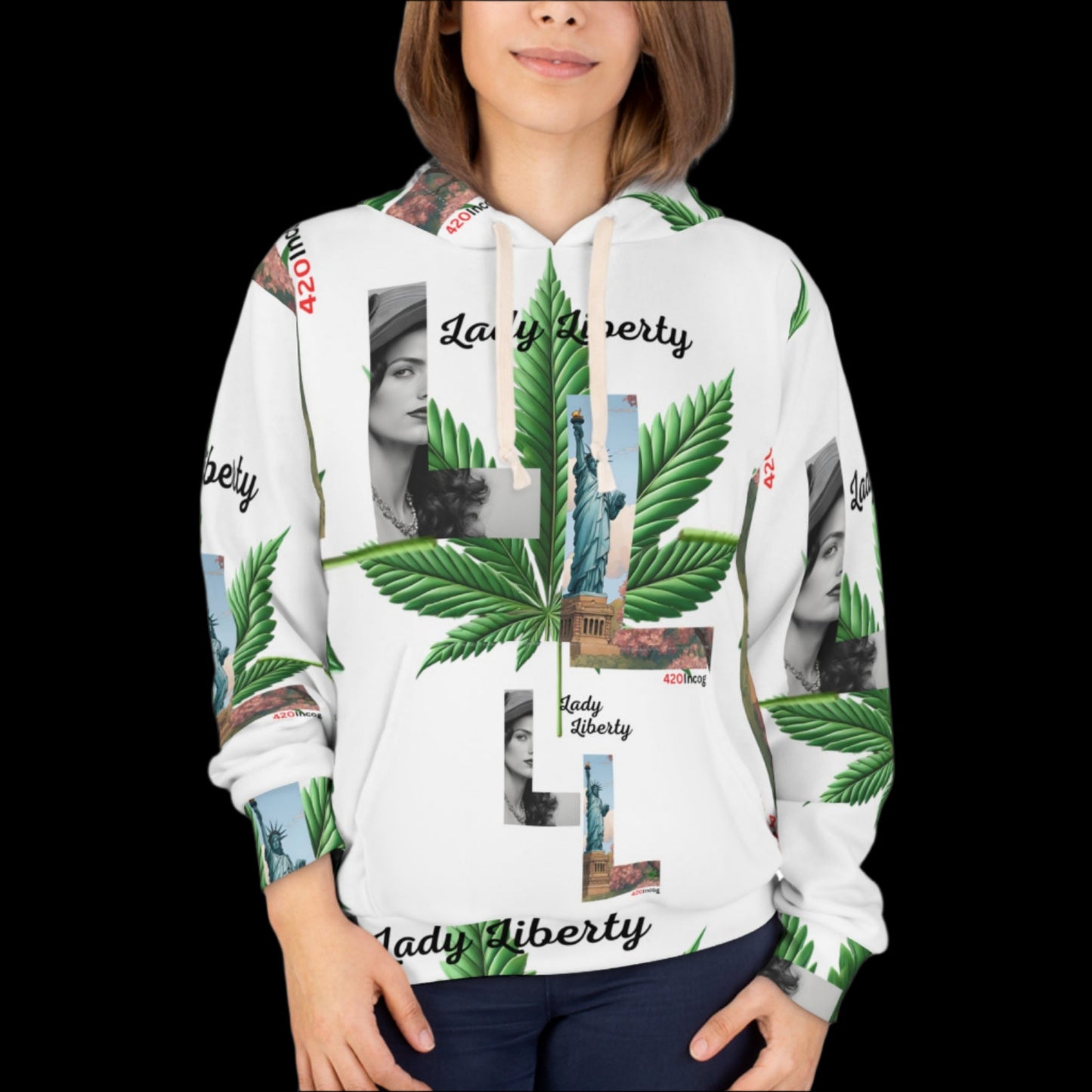 420 Signature Hoodie featuring the Lady Liberty strain