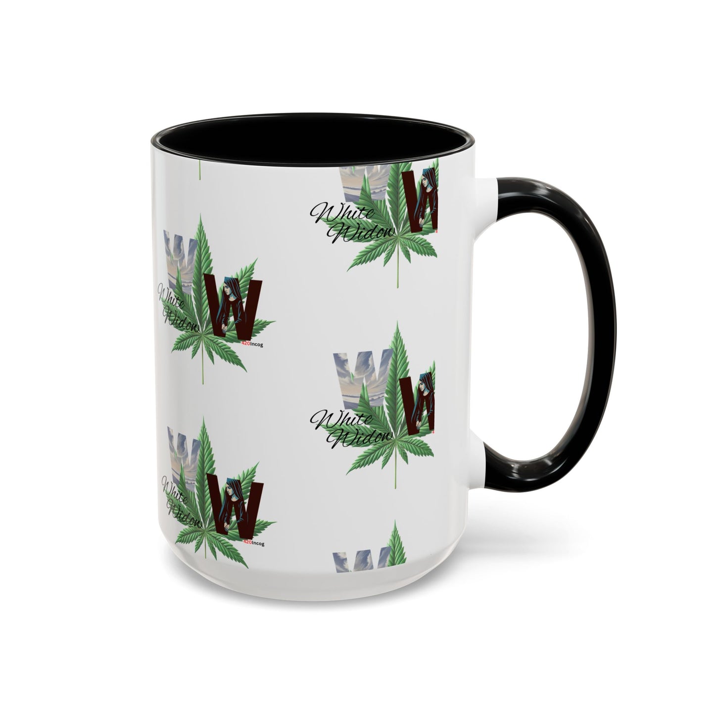 420Incog Big 'Ol Coffee Mug featuring the White Widdow strain