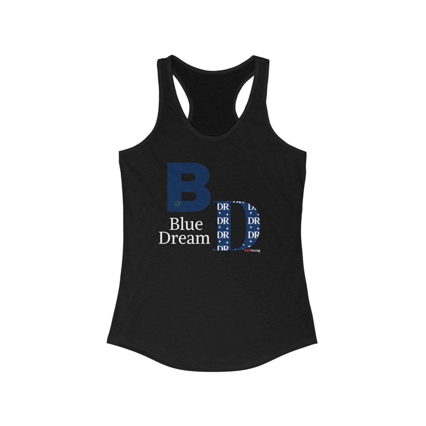 Incog Women's Racerback with the Blue Dream v1.1 strain