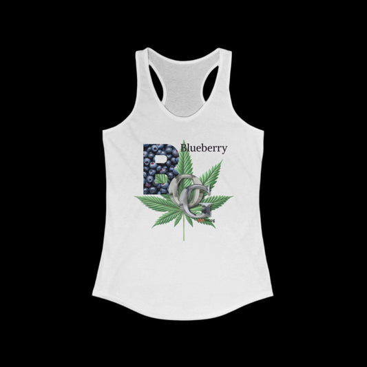 Iconic Women's Racerback with the Blueberry OG v1.0 strain