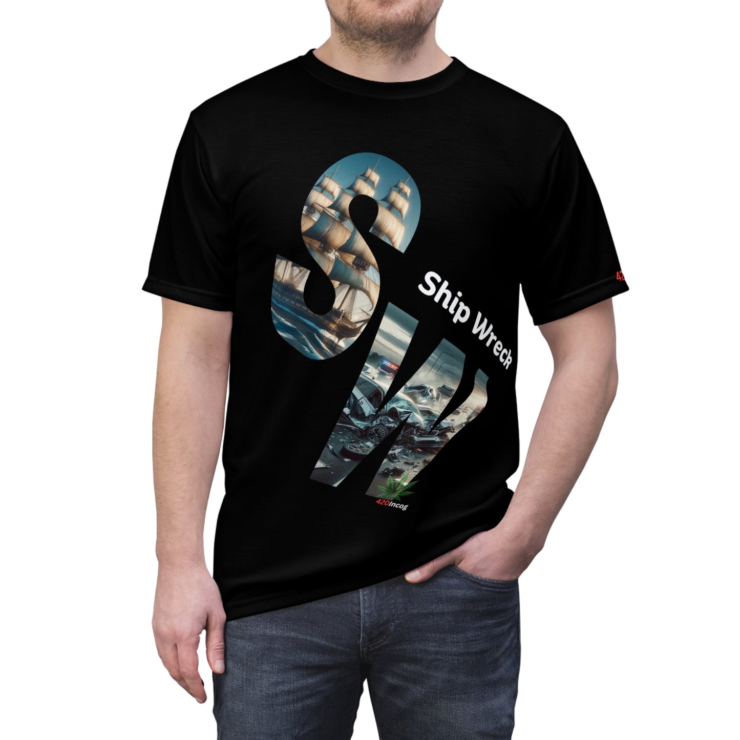 Incog Bold Street Tee featuring the Shipwreck strain v2.0
