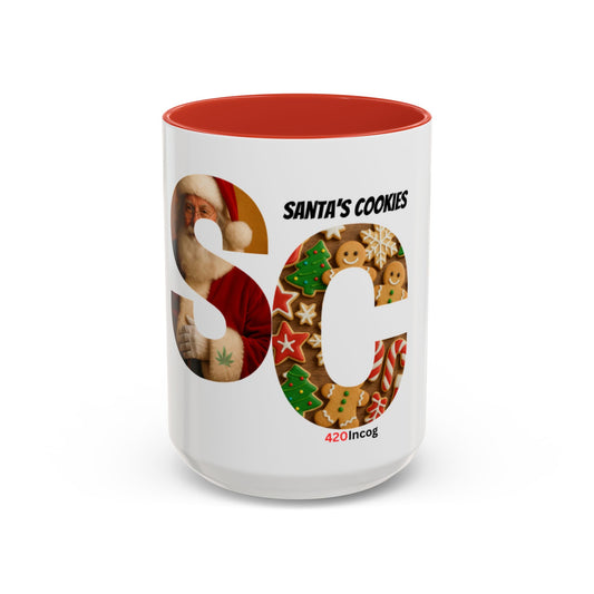 420Incog Big 'Ol Coffee Mug featuring the Santa Cookies strain