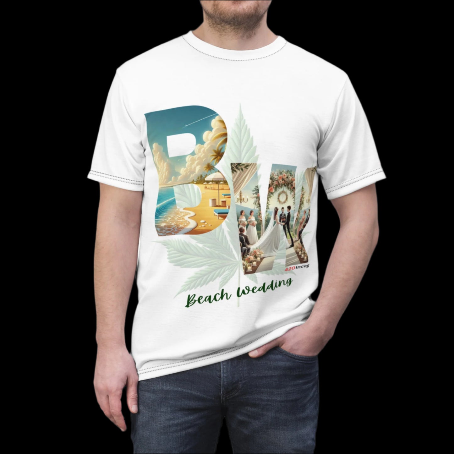 Iconic Street Tee featuring the Beach Wedding strain