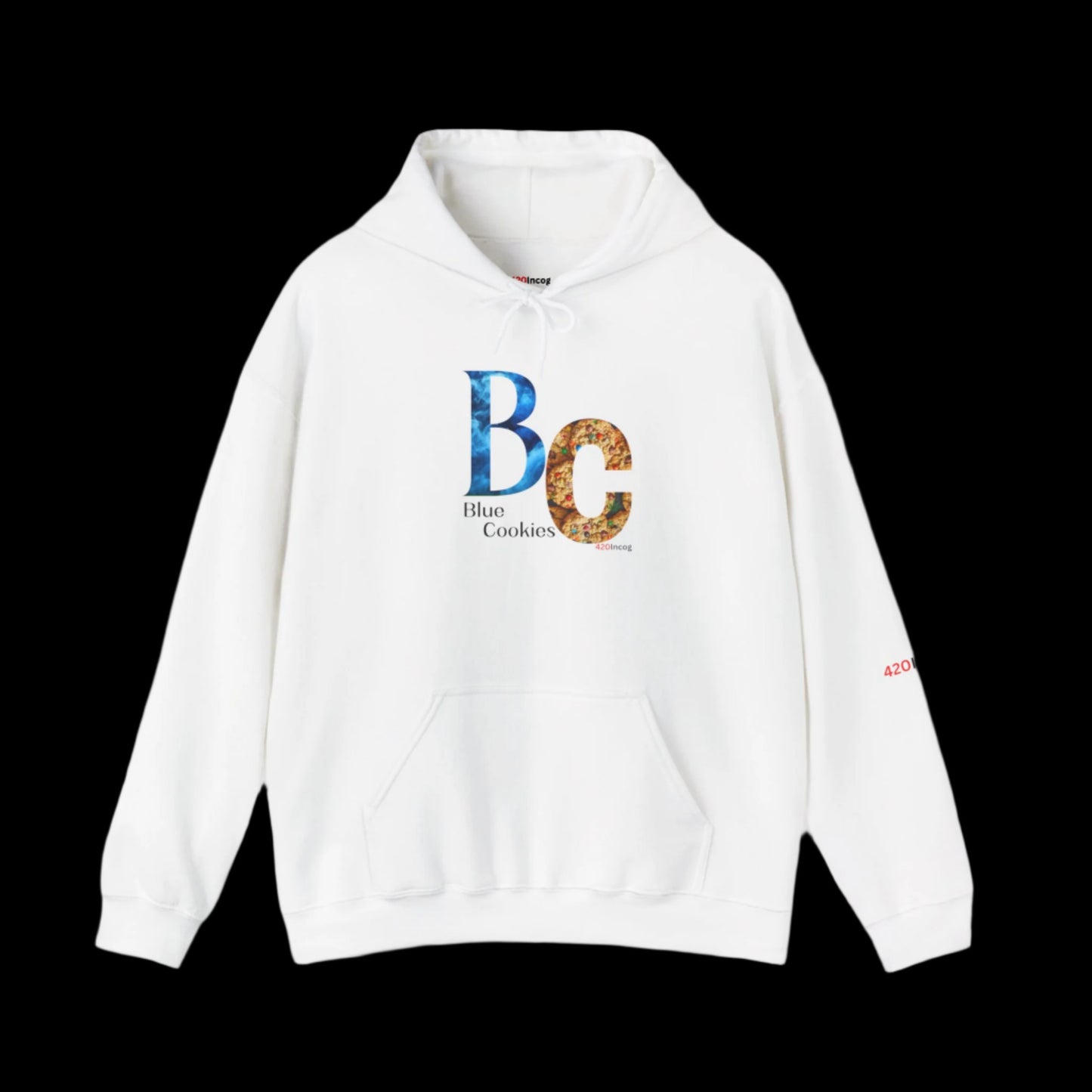 Incog Graphic Sweatshirt featuring the Blue Cookies strain