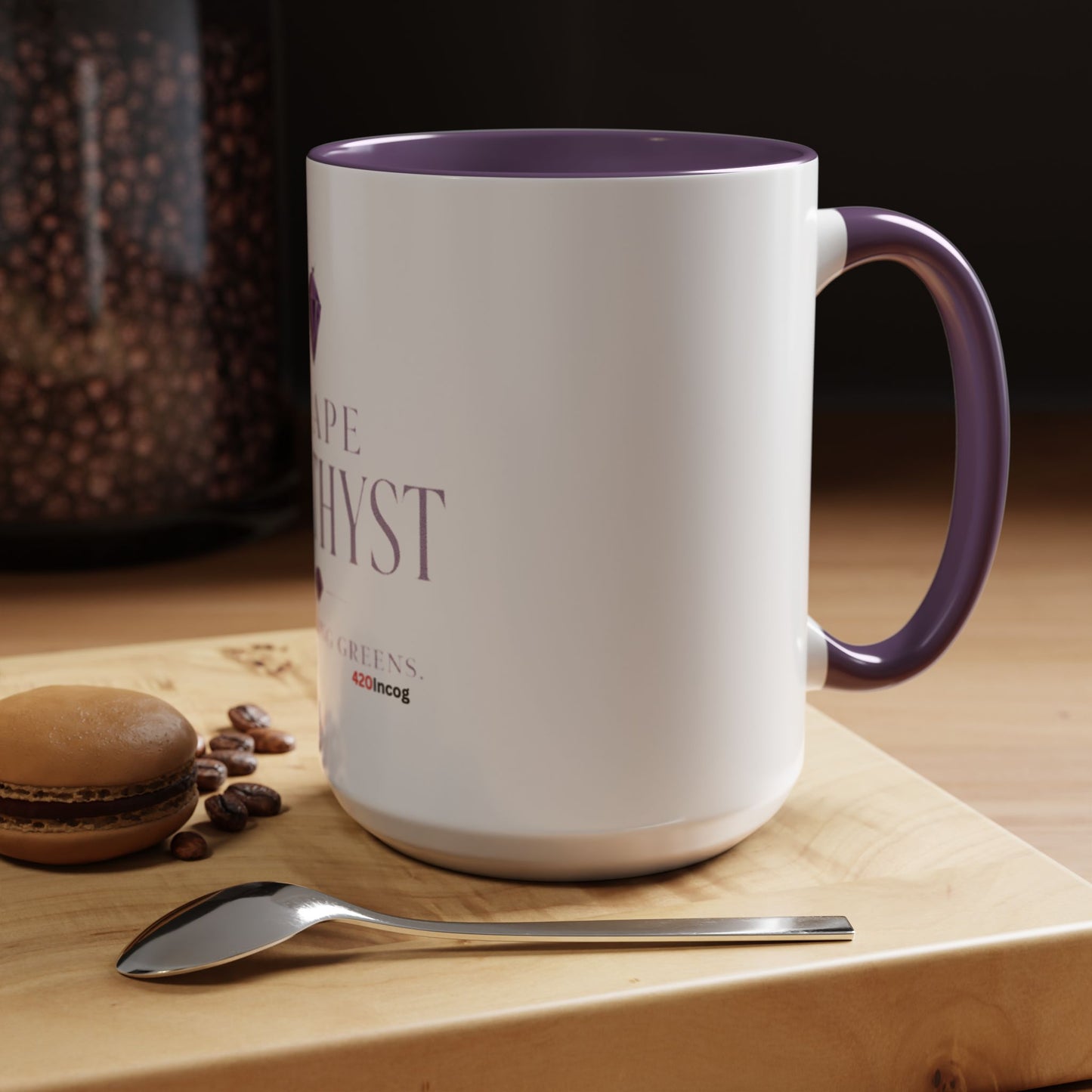 420Incog Big 'Ol Coffee Mug featuring the Grape Amethyst strain