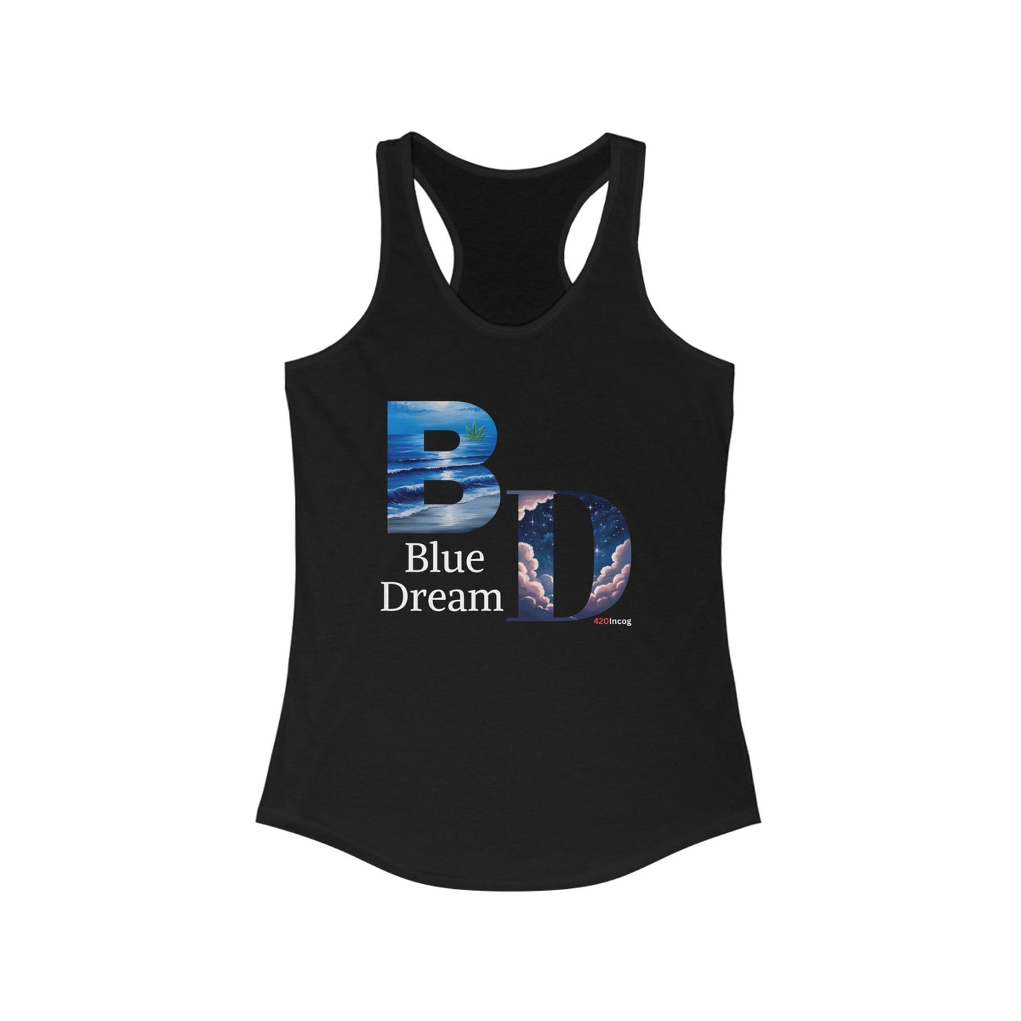 Incog Women's Racerback with the Blue Dream v1.0 strain