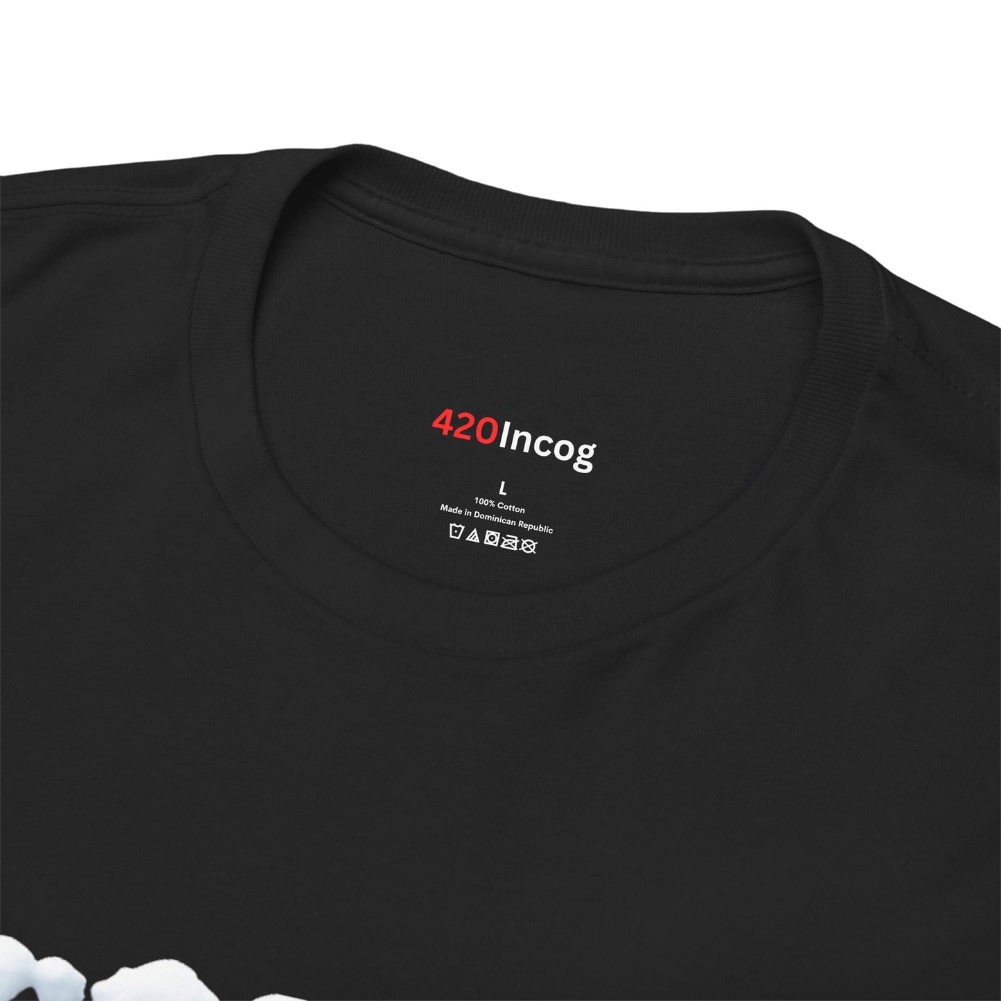 Incog Graphic Tee featuring the Snowcap strain